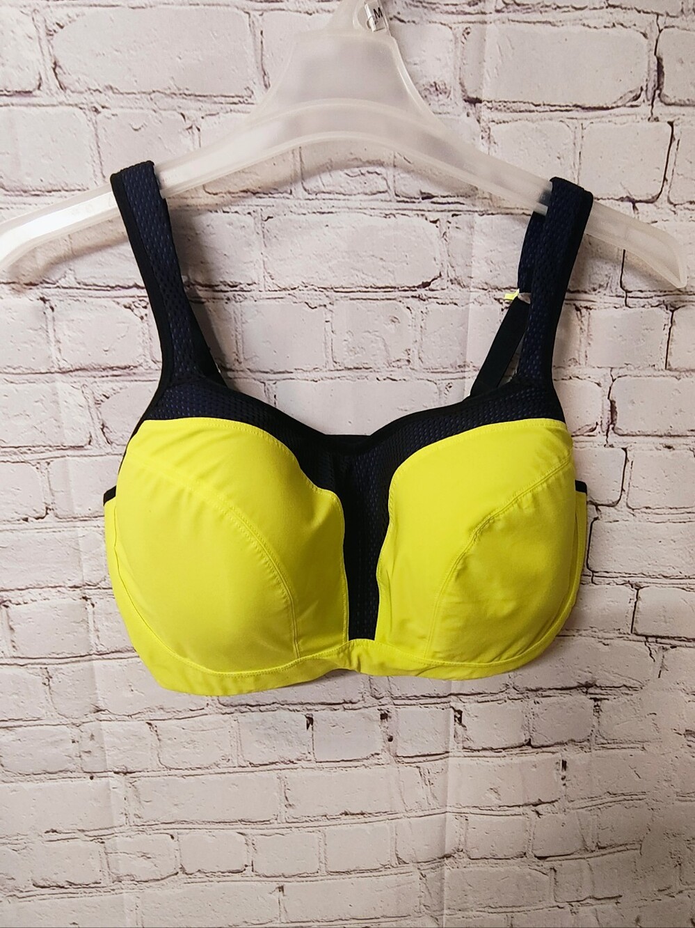 Panache Sport Power High Impact 38G Yellow Black Color Block Gym